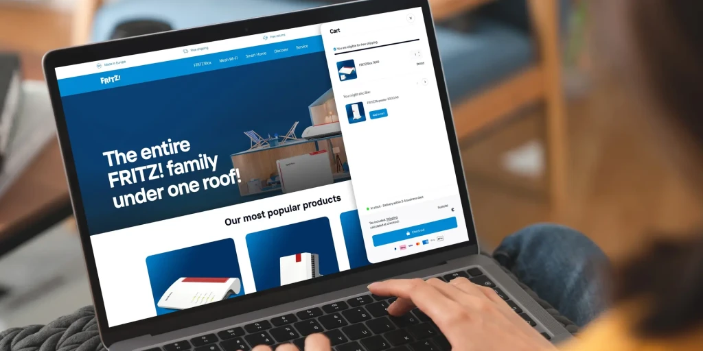 FRITZ! start eigen online shop