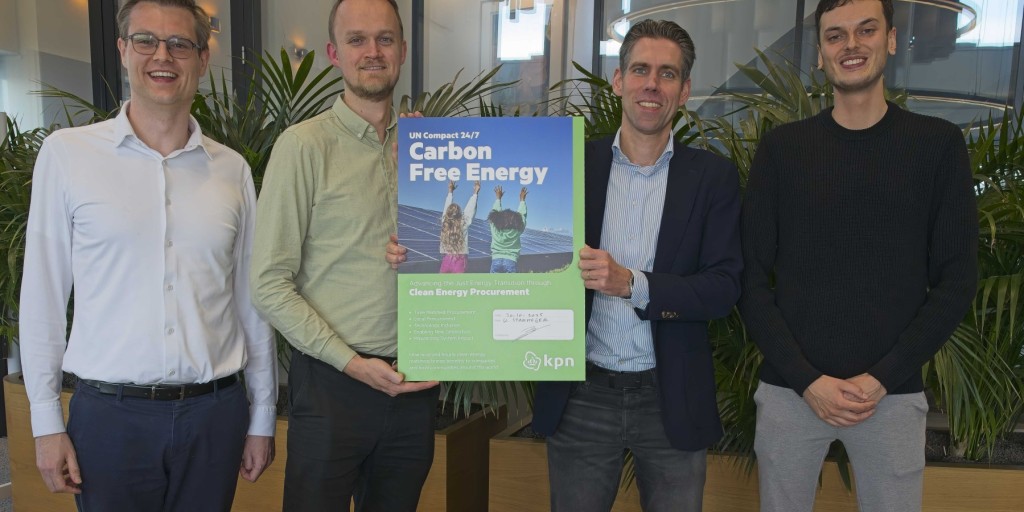 Foto Servee Derks. v.l.n.r: Stephan de Jonge, Jorrit Bakker, Wouter Stammeijer en Ben Gill