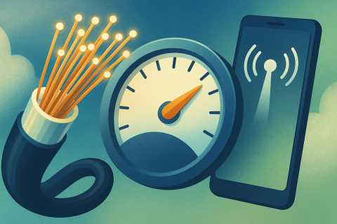 Glasvezel passeert kabel, stevige groei voor gigabit én mobiel dataverkeer