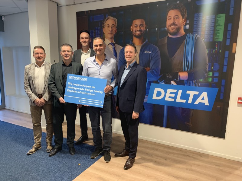 DELTA Fiber ondertekent Gedragscode Veilige Aanleg Digitale Infrastructuur