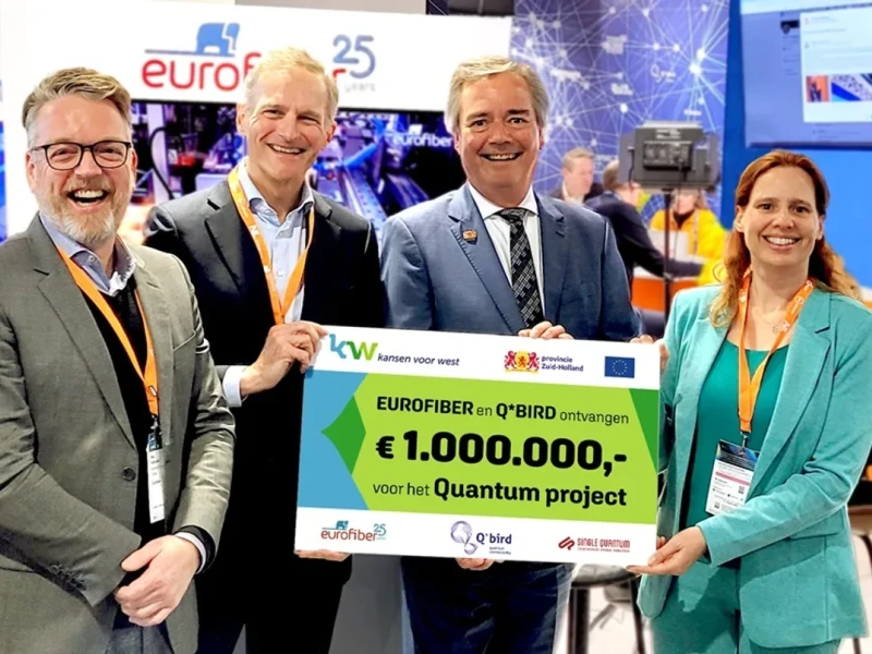  Eurofiber en Q*Bird krijgen gunning van 1 miljoen euro voor Quantum Key Distribution-project