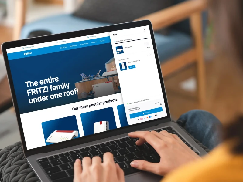 FRITZ! start eigen online shop