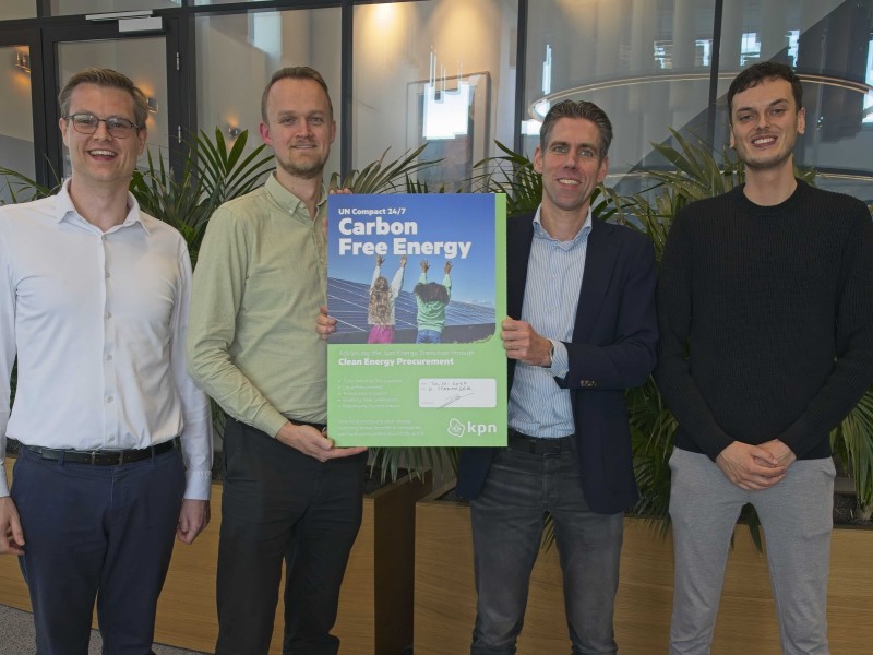 Foto Servee Derks. v.l.n.r: Stephan de Jonge, Jorrit Bakker, Wouter Stammeijer en Ben Gill